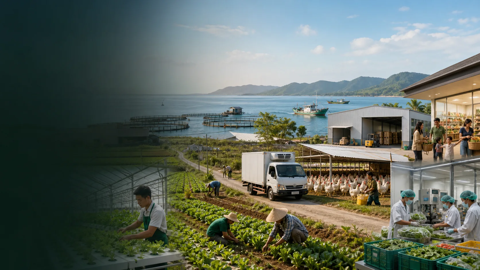 Ekosistem pangan Family Garden dari produksi darat dan laut hingga pengolahan serta distribusi